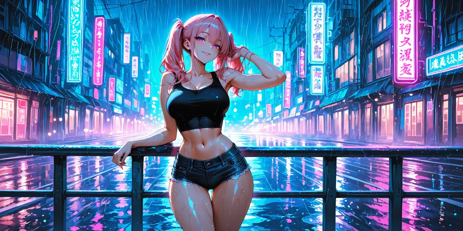 featured · sena, neon street in the rain · 2:1
